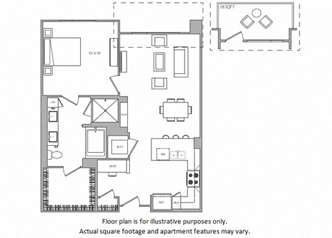 1 Bed F floor plan at Cannery Park by Windsor, CA, 95112